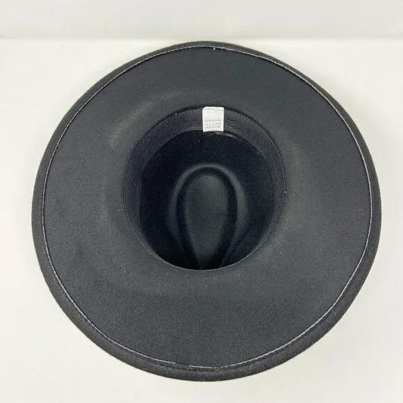 Black Wide Brim Rancher Style Hat